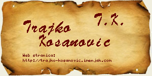 Trajko Kosanović vizit kartica